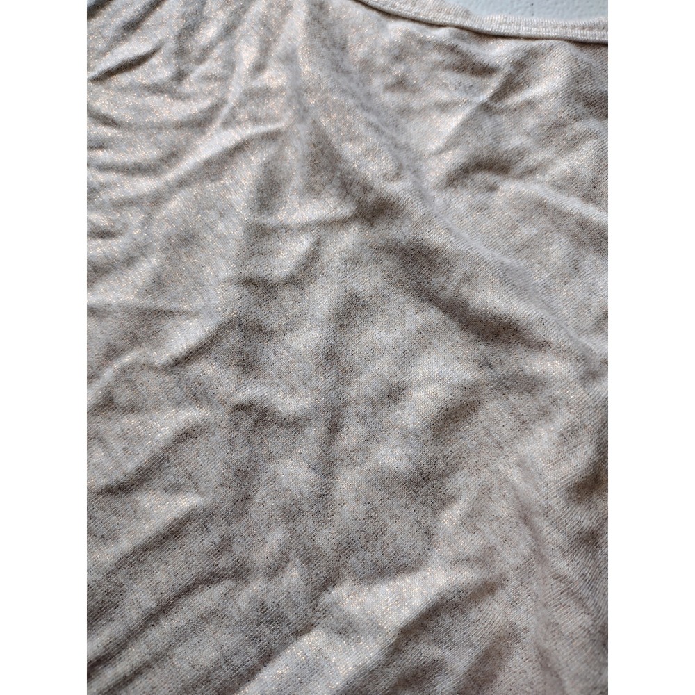 Lane Bryant Women 26/28 Champagne Gold Metallic Shimmer Scoop Neck Tank Top NEW - Picture 3 of 8